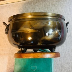 決まりました//古民家蔵出し火鉢 直径31cmの画像