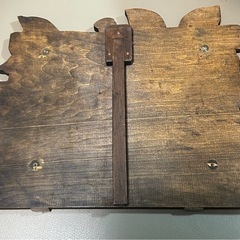 木製フォトフレーム葉の彫刻の画像