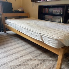シングルベットマットレス付 の画像