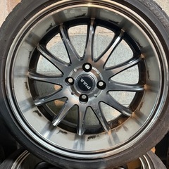 PIAA 205/45R17 7J+45 4穴 PCD100 深リム 17インチ アルミ ホイール ピア ヴィクトリア VICTORIA D-75 4本の画像