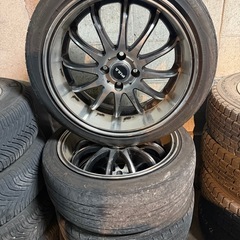 PIAA 205/45R17 7J+45 4穴 PCD100 深リム 17インチ アルミ ホイール ピア ヴィクトリア VICTORIA D-75 4本の画像
