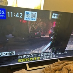 TOSHIBA 65型　4K 液晶割れの画像