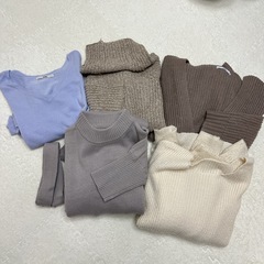 5点セット ニットワンピース トップス カーディガン 秋冬まとめ売りの画像