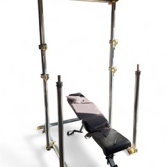 自作単管パワーラック　ハーフラック　バーベルラック　バーベルスタンド　懸垂マシンの画像