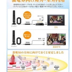 2025 最新アップデート】テレビアンテナ 室内アンテナ 地デジアンテナ F型 地デジ ブースター内蔵 360°受信 高感度4K HD TV 450KM受信の画像