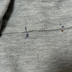 USED品 グレー フード付きジップアップパーカー レディースMサイズの画像