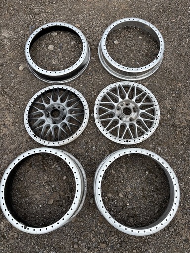 17インチ PCD114.3 4H 5H 9J+11 深リム 3ピース BBS SSR WORK リバレル 加工ベース