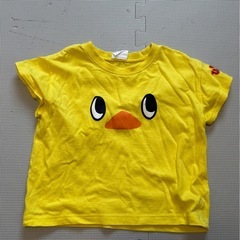 USED品 チキンラーメン ひよこちゃん ベビーパジャマ 90cm 上下セットの画像