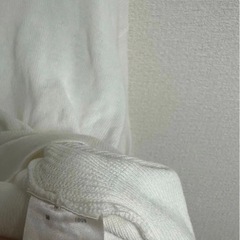 綿100％ホワイトニットの画像