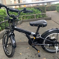 クロモ　16インチ　子ども自転車　カゴ付きの画像