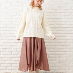 INGNI ケーブルモックネックニットの画像