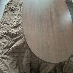 無印良品 楕円こたつ ダークブラウンの画像