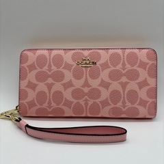 【新品未使用】COACH/コーチ長財布　CW778 ピンクの画像