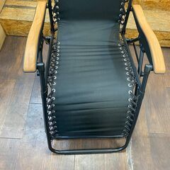 ジ449/ リクライニングチェア 折りたたみ 椅子 おしゃれ 一人用 無段階 角度調整 ハイバック ハンモック サウナ 整い椅子 ヘッドレスト欠品 キャンプ ブラックの画像