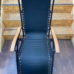 ジ450/ リクライニングチェア 折りたたみ 椅子 おしゃれ 一人用 無段階 角度調整 ハイバック ハンモック サウナ 整い椅子 ヘッドレスト欠品 キャンプ ブラックの画像