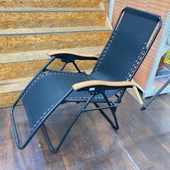 ジ450/ リクライニングチェア 折りたたみ 椅子 おしゃれ 一人用 無段階 角度調整 ハイバック ハンモック サウナ 整い椅子 ヘッドレスト欠品 キャンプ ブラックの画像