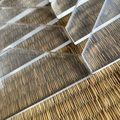 アクリルパーテーションの脚　８個　底辺13×高さ5×厚み0.5㎝　0.3㎝用？の画像