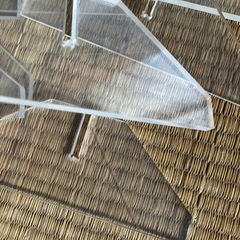 アクリルパーテーションの脚　８個　底辺13×高さ5×厚み0.5㎝　0.3㎝用？の画像