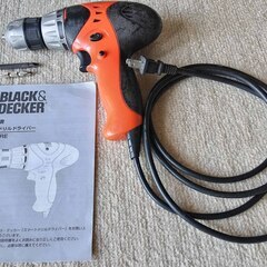 相模原 電動ドリル ドライバードリル BLACK&DECKER KR111RE 電動工具 ネジ ボルト 締め 木材 穴あけ DIY 日曜大工 木工ドリルビットの画像