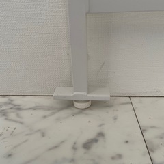 【前橋市直接引き取り限定】洗濯機上突っ張りラック　可動棚　ニトリ　IKEA 白　の画像