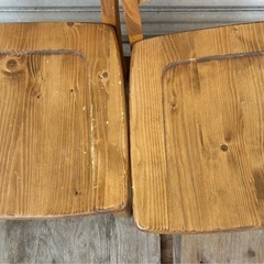 【現状品】 木製チェア 2脚の画像