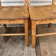 【現状品】 木製チェア 2脚の画像