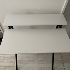 パソコンデスク、モニター台付きの画像