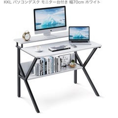 パソコンデスク、モニター台付きの画像