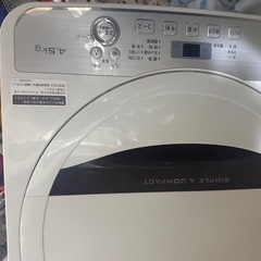 【手渡し限定】2019年製 SHARP 洗濯機 4.5kg ES-GE4C-T 練馬区の画像