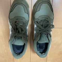 アシックス安全靴　レディース　JSAA A種 オリーブグリーン スニーカーの画像