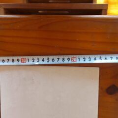 木製キッチンワゴン キャスター付き キッチンカー タイル張り　差し上げますの画像