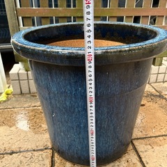 【取引中
】美しいブルーの陶器植木鉢の画像