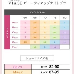 新品 未開封ヴィアージュ エアーヌードピンクブラLサイズ＆エアーショーツLLサイズの画像