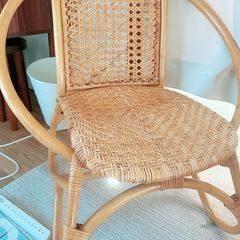 籐　ラタン　椅子　テーブル　セット　チェア　アンティーク　の画像