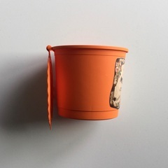 【新品】アンティーク缶風ミニ容器　鉢カバー／小物入れ等（ミニ観葉6cmポットサイズ）の画像