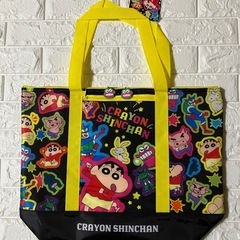【新品未使用】　クレヨンしんちゃん 保温保冷 多機能 大容量 トートバッグの画像