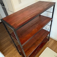 【11/5まで】棚4段　飾り棚　ディスプレイ　稼働棚　ウッディ　おしゃれの画像