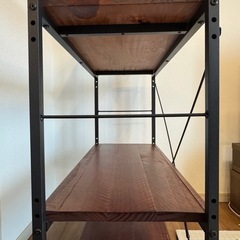 【11/5まで】棚4段　飾り棚　ディスプレイ　稼働棚　ウッディ　おしゃれの画像