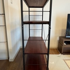 【11/5まで】棚4段　飾り棚　ディスプレイ　稼働棚　ウッディ　おしゃれの画像