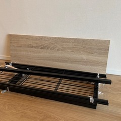 USED ★スチール4段ラック　木目　省スペース　奥行26cmの画像