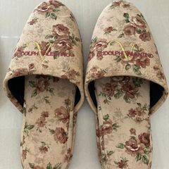 難あり ★ 来客用スリッパ 3足 + α ★ Rudolph valentino 花柄 ルドルフバレンチノの画像