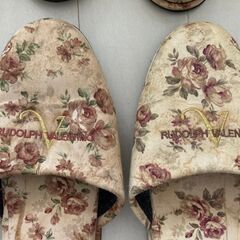 難あり ★ 来客用スリッパ 3足 + α ★ Rudolph valentino 花柄 ルドルフバレンチノの画像
