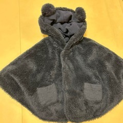 コムサ　ポンチョ　リバーシブル　くま耳の画像