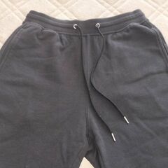 ★ GU ジーユー スウェットジョガーパンツ(股下67cm) 黒/ブラック色 WOMEN/レディースＬ 221-344648の画像