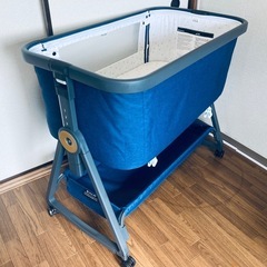 💫美品💫 HZDMJ ベビーベッド 折りたたみ 添い寝 新生児用 (0〜24ヶ月) 🌙 高さ6段階／静音昇降機能付きの画像