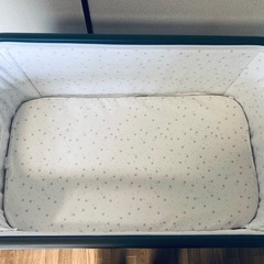 💫美品💫 HZDMJ ベビーベッド 折りたたみ 添い寝 新生児用 (0〜24ヶ月) 🌙 高さ6段階／静音昇降機能付きの画像