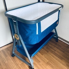 💫美品💫 HZDMJ ベビーベッド 折りたたみ 添い寝 新生児用 (0〜24ヶ月) 🌙 高さ6段階／静音昇降機能付きの画像