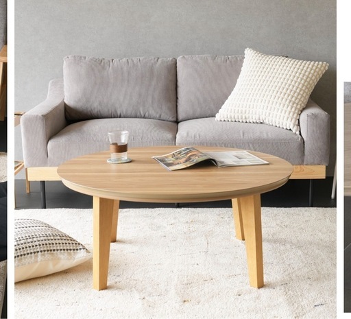 こたつ　ダイニングテーブル　円テーブル