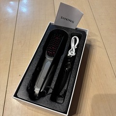 ブラシ型ヘアアイロン ストレートアイロン マイナスイオン　ウェーブの画像