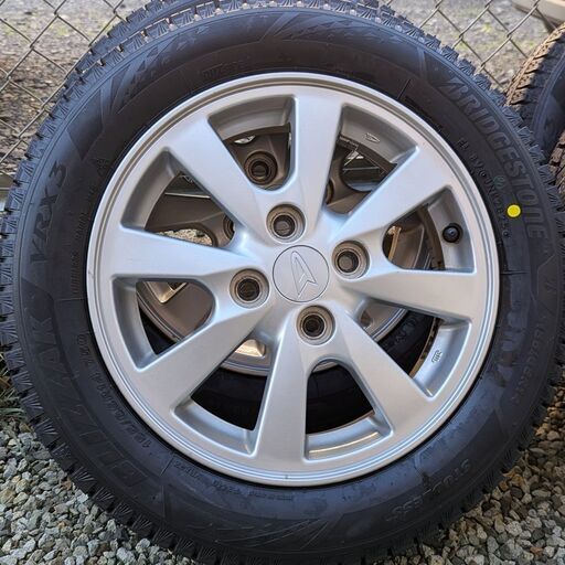 【タイヤ新品】ブリジストン BLIZZAK VRX3 155/65R14 2025年 4本セット ダイハツ純正ホイール 4.5J PCD100 4穴 スタッドレスタイヤ 軽自動車全般に